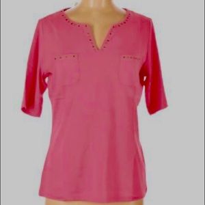 NWT Karen Scott Short Sleeve Top